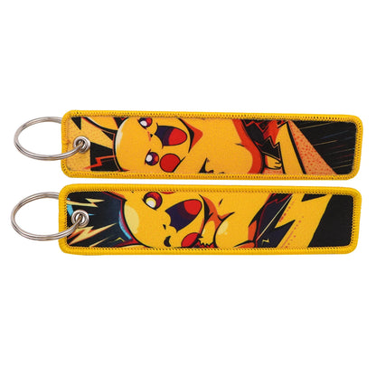 Anime Embroidered Keychain – Jet Tag Key Ring for Bags & Cars