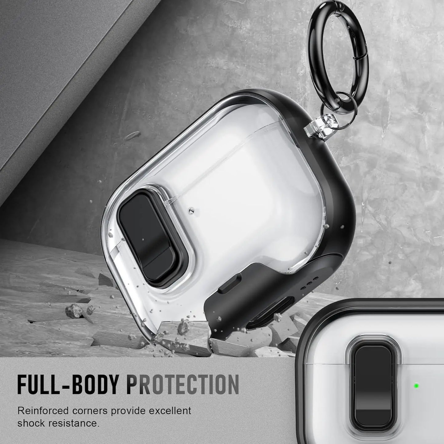 AirPods Pro 3 Clear Case with Cleaning Kit & Lanyard