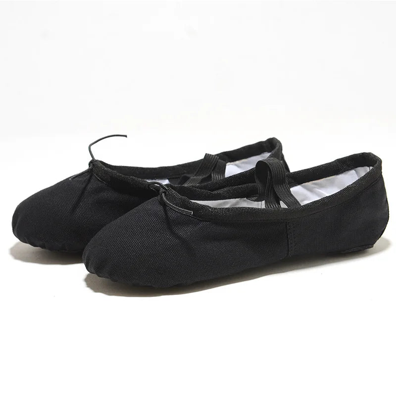 Canvas Ballet Slippers for Girls & Women – Soft Sole Dance Shoes