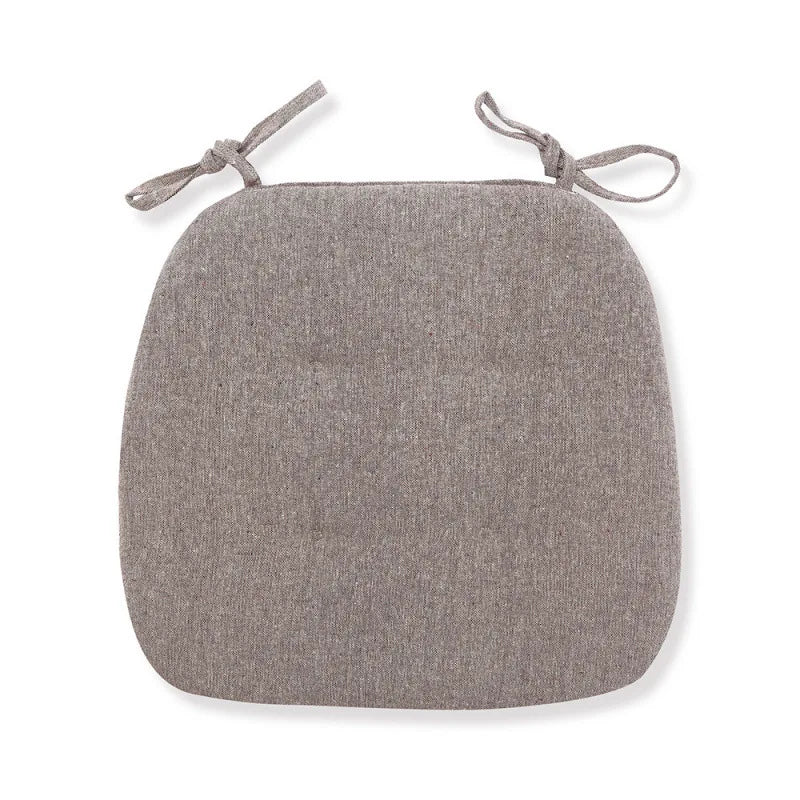 Cotton Linen Chair Cushion – Breathable U-Shape Seat Pad with Ties
