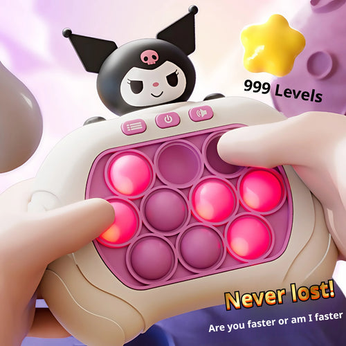 Quick Push Pop It Game Console – Cartoon Character Light & Sound