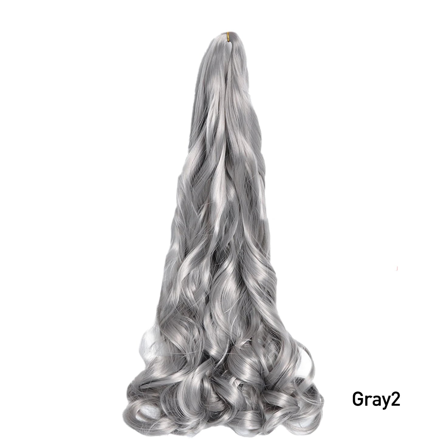 French Curl Braiding Hair 24 Inch – Pre-Stretched Synthetic Spiral Braids for Women