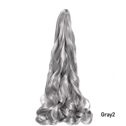 French Curl Braiding Hair 24 Inch – Pre-Stretched Synthetic Spiral Braids for Women