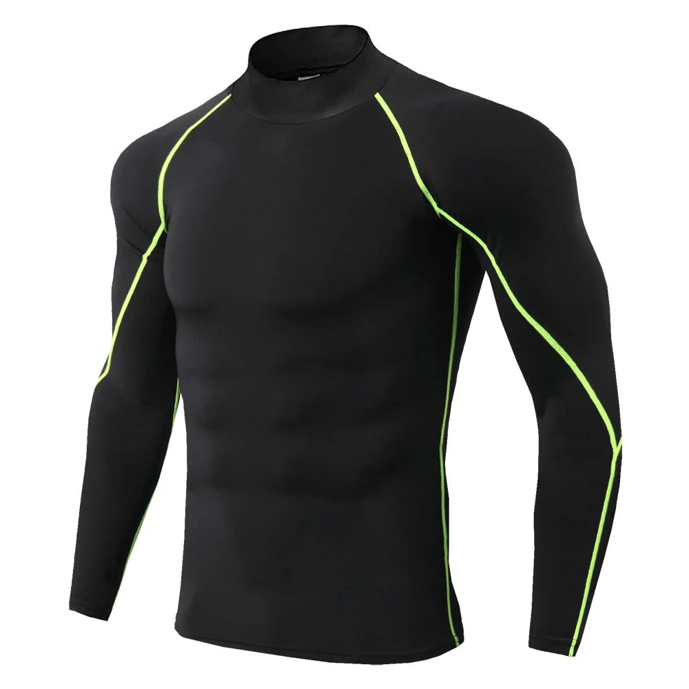Men's Long Sleeve Compression Shirt – Quick Dry Gym & Running Top