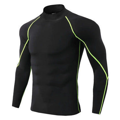 Men's Long Sleeve Compression Shirt – Quick Dry Gym & Running Top