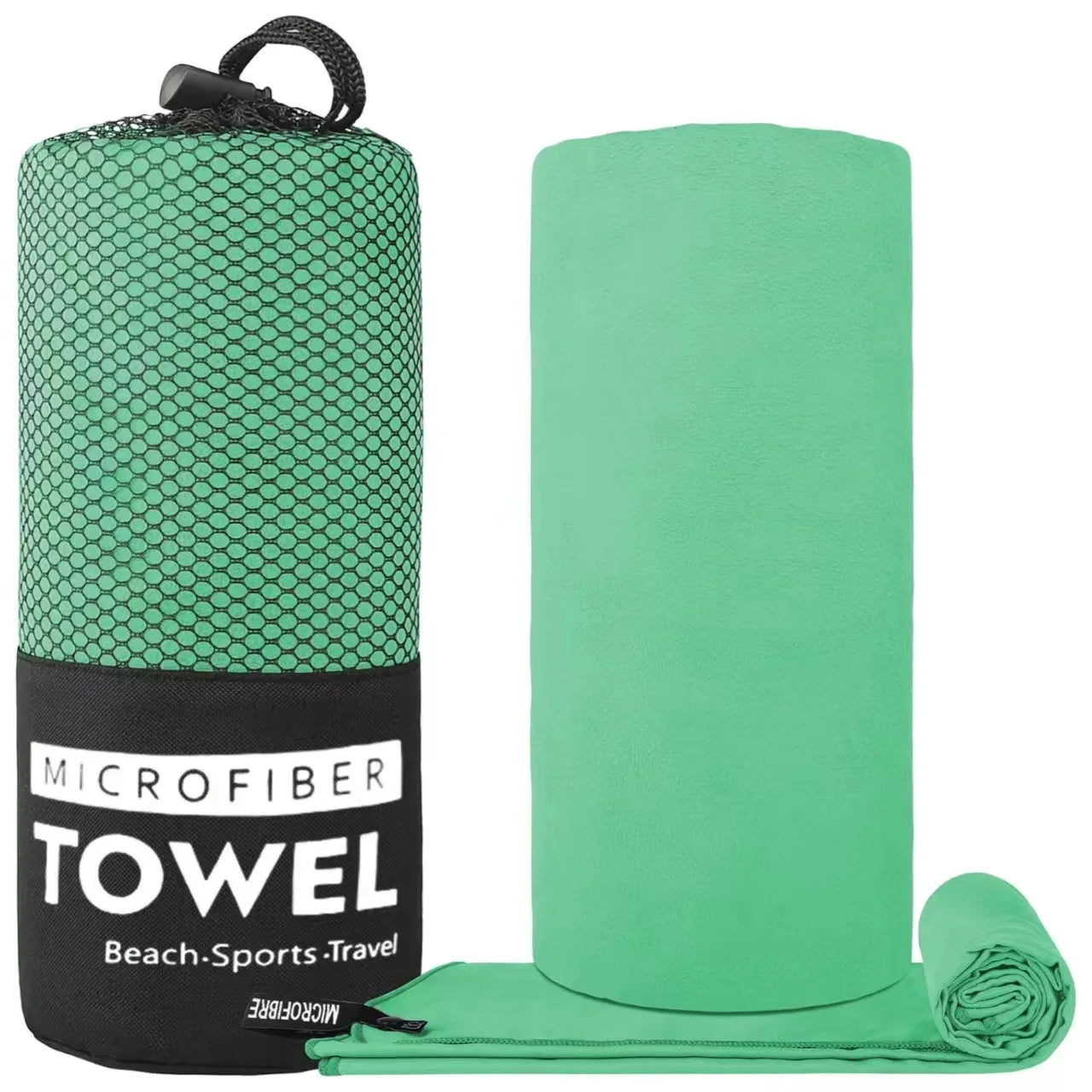 Microfiber Sports Towel – Quick Dry, Super Absorbent for Gym, Beach & Travel