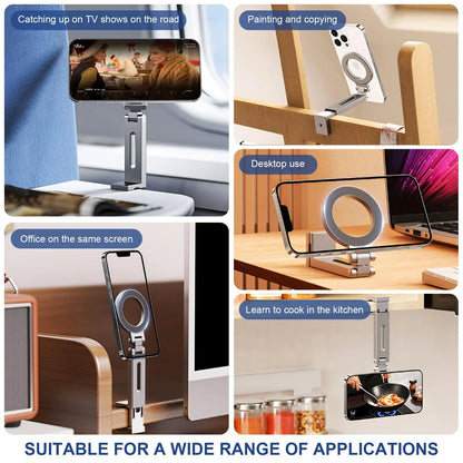 Magnetic Phone Stand – Portable Foldable MagSafe-Compatible Holder
