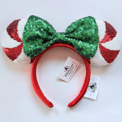 Minnie Mouse Sequin Ears Headband with Bow – Disney Park Style