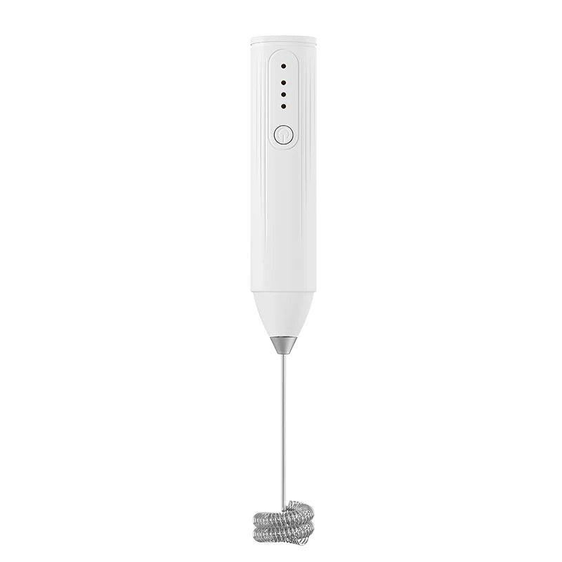 Electric Milk Frother Handheld USB Rechargeable 3-Speed Whisk Mixer
