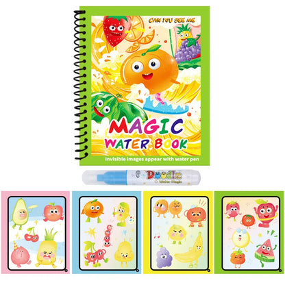 Magic Water Drawing Book for Kids with Water Pen