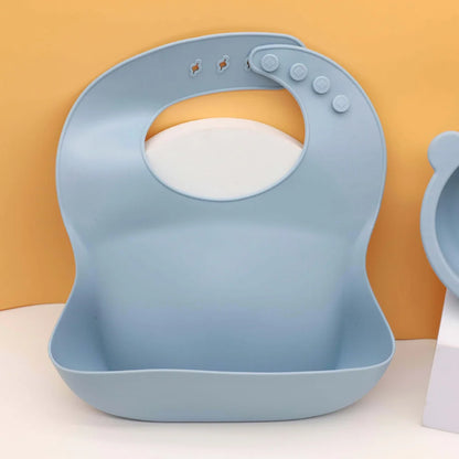 Silicone Baby Bib with Food Catcher Pocket