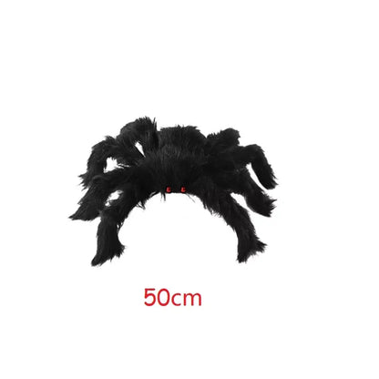 Giant Plush Black Spider Halloween Decoration – Multiple Sizes