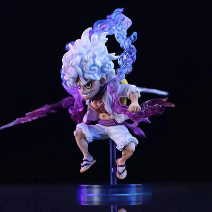 10CM One Piece Luffy Gear 5 Sun God Nika Action Figure