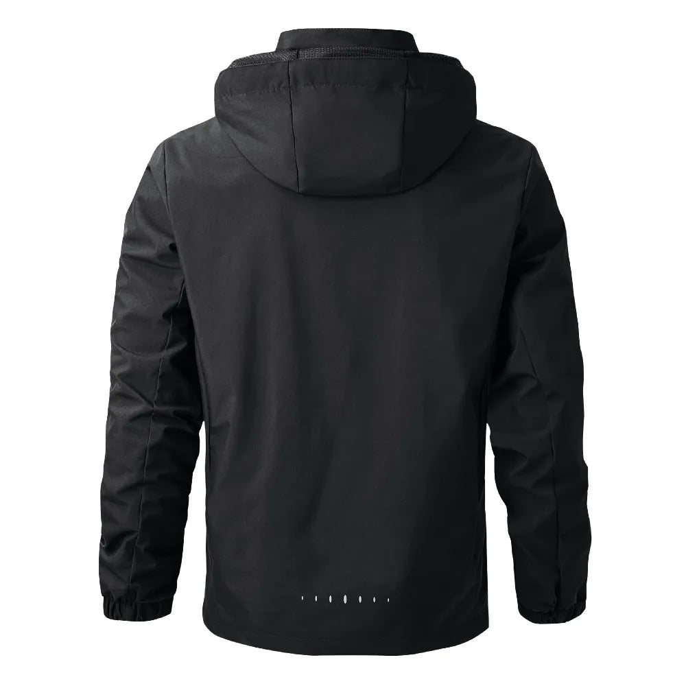 Men's Waterproof Hooded Rain Jacket – Lightweight Outdoor Windproof Raincoat