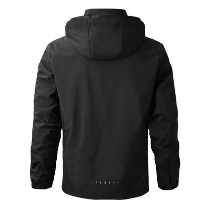Men's Waterproof Hooded Rain Jacket – Lightweight Outdoor Windproof Raincoat