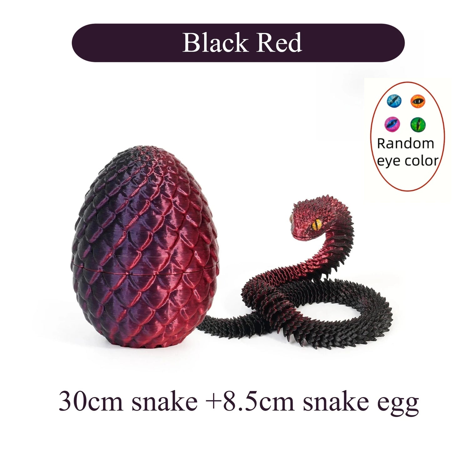3D Printed Snake Egg Fidget Toy – Articulated Desk Ornament