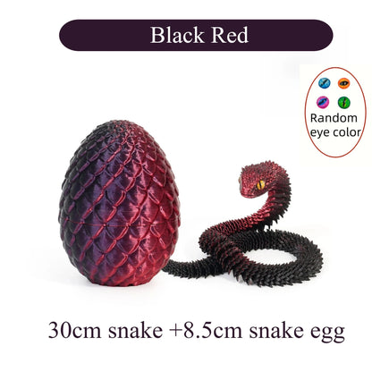 3D Printed Snake Egg Fidget Toy – Articulated Desk Ornament