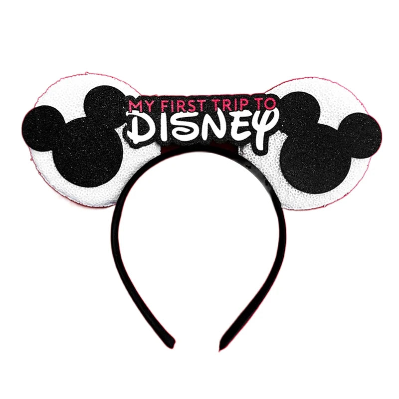 Mouse Ears Headband with Sequins & Bow – Kids & Adults