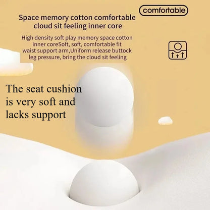 Memory Foam Seat Cushion for Office Chair & Hemorrhoid Relief
