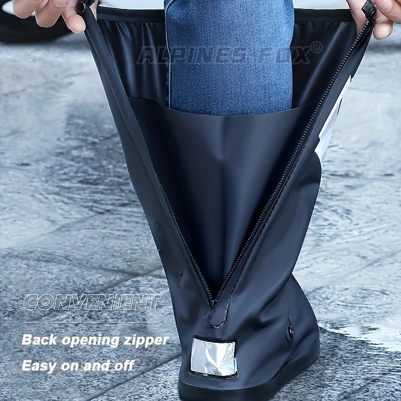 Waterproof Motorcycle Rain Boot Covers – Non-Slip Reflective Shoe Covers