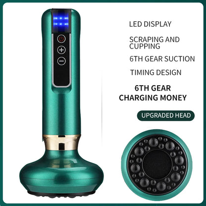 Electric Vacuum Cupping Massager with Heat & Scraping