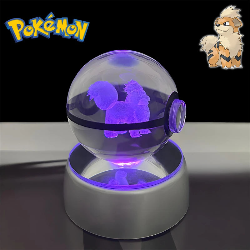 Pokémon 3D Crystal Poké Ball Night Light with LED Base