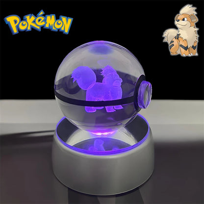 Pokémon 3D Crystal Poké Ball Night Light with LED Base