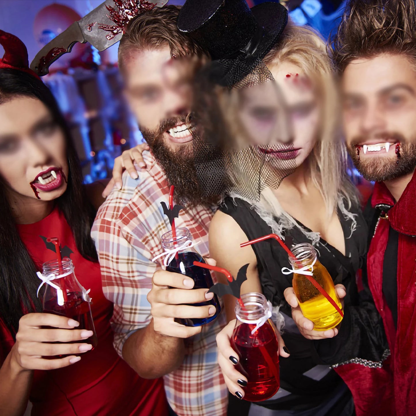 Vampire Fangs Halloween Costume Teeth with Adhesive Glue