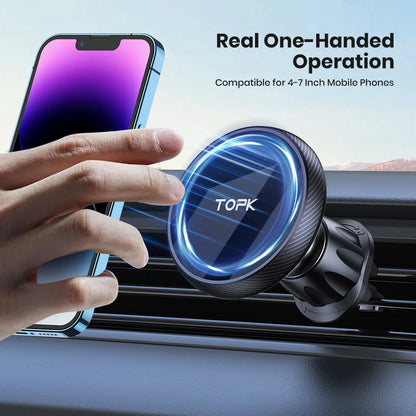 TOPK MagSafe Magnetic Car Phone Holder – Air Vent Mount