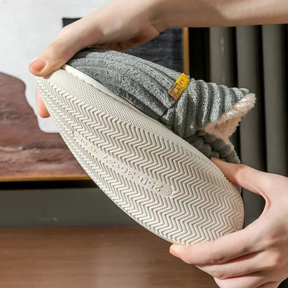 Plush Fur Slippers for Women & Men – Warm Indoor Slides