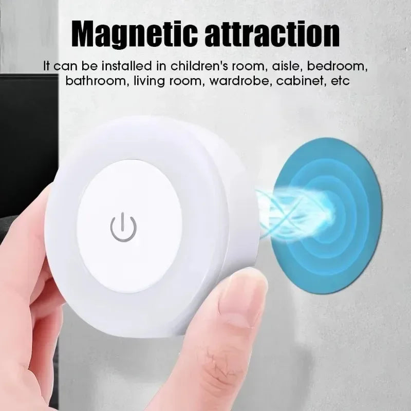 Portable USB Rechargeable LED Puck Light – Touch On/Off