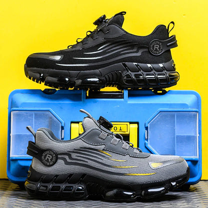 Men's Safety Work Shoes Breathable Steel Toe Sneakers