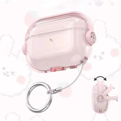 Clear AirPods Case with Security Lock Ring – Candy Color Cover