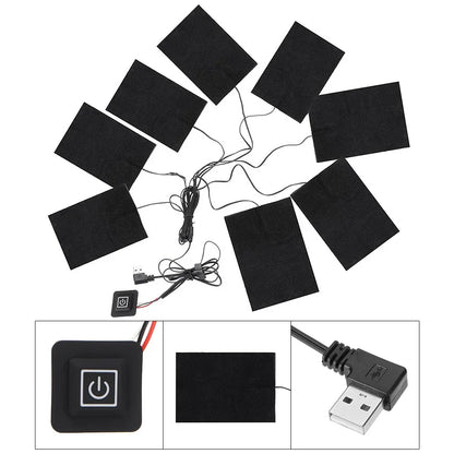 USB Heating Pads for DIY Heated Clothing 3-Level Temperature Control