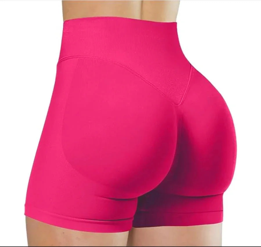Women's High Waist Seamless Scrunch Yoga Shorts
