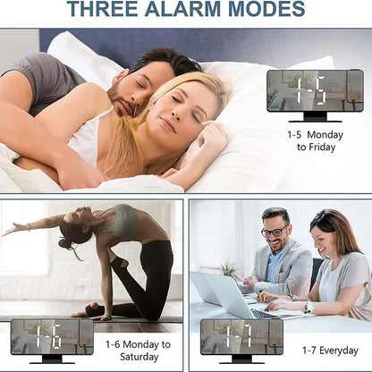 LED Projection Alarm Clock with Temperature & Humidity Display