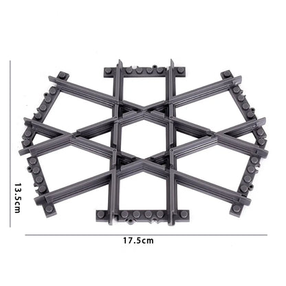 City Train Track Building Block Parts – Straight, Curved & Switch Rails