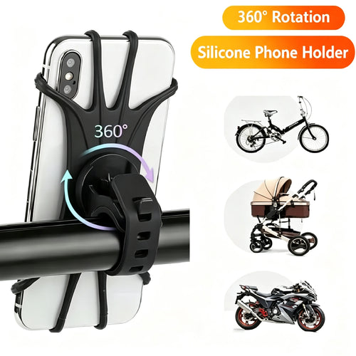 360° Bike Phone Mount Silicone Holder for Bicycle & Motorcycle