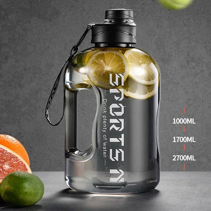1.7L 2.7L Large Capacity Sports Water Bottle