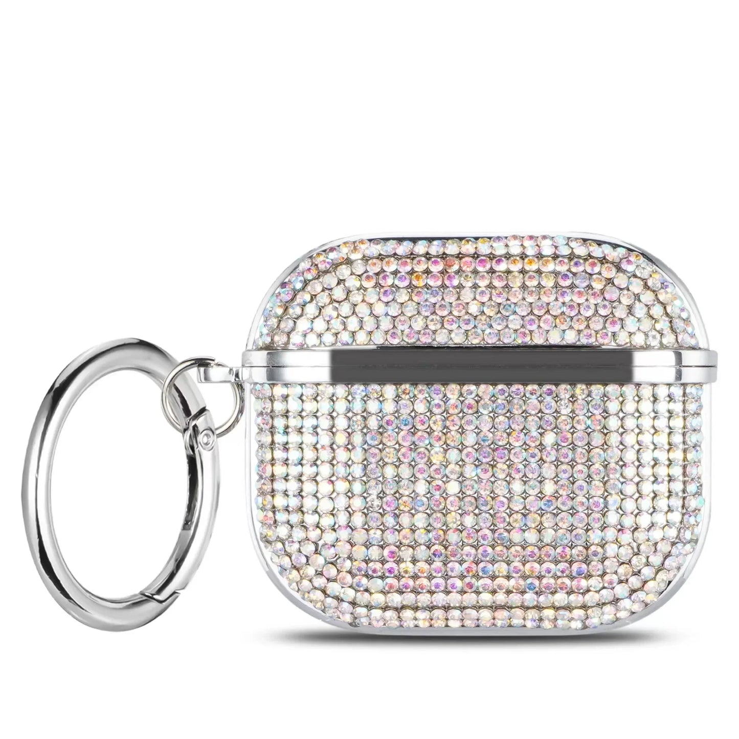 Rhinestone Bling AirPods Case with Keychain – Glitter Cover for Women