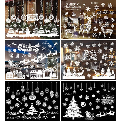 Christmas PVC Window Stickers – Festive Wall Decals for Home Decor