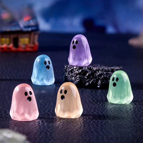 Glow in the Dark Mini Ghost Figures Miniature Landscape Decor