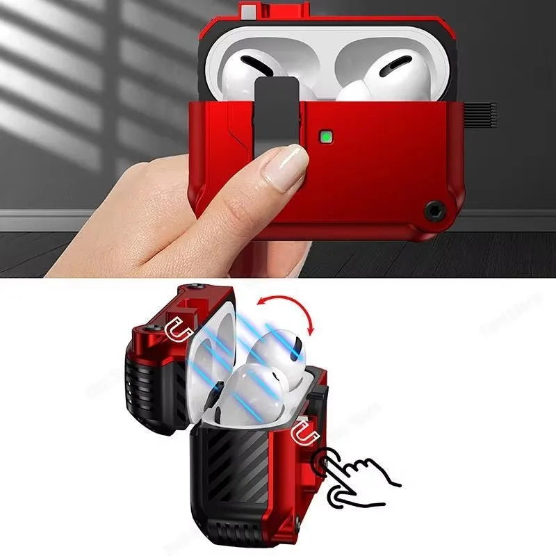 AirPods Pro 3 Case with Security Lock & Carabiner Hook
