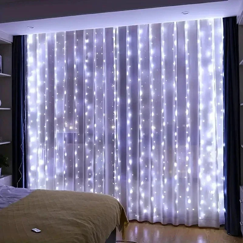 LED Curtain Fairy Lights with Remote Control – USB, Multiple Sizes & Colors