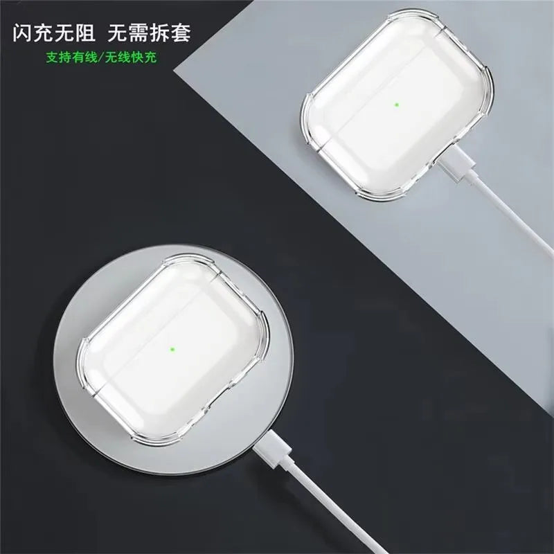 Clear AirPods Pro 3 Case with Keychain Ring – Shockproof TPU Cover