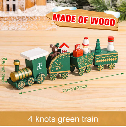 Christmas Wooden Train Decoration – Festive Holiday Ornament