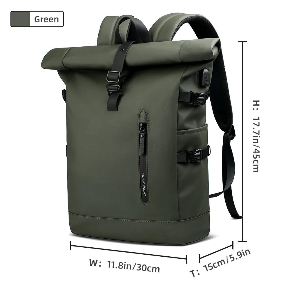 Expandable Travel Backpack – Large Capacity Waterproof 15.6" Laptop Bag for Men