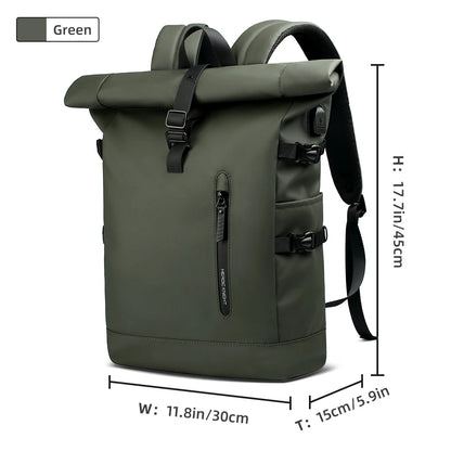 Expandable Travel Backpack – Large Capacity Waterproof 15.6" Laptop Bag for Men