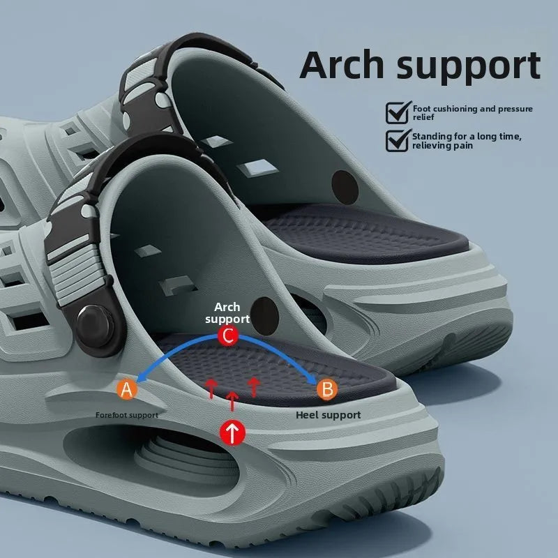 Arch Support Clog Sandals with Soft Thick Anti-Slip Sole