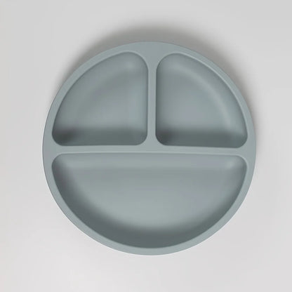 Silicone Baby Suction Plate – Divided Sections with Lid